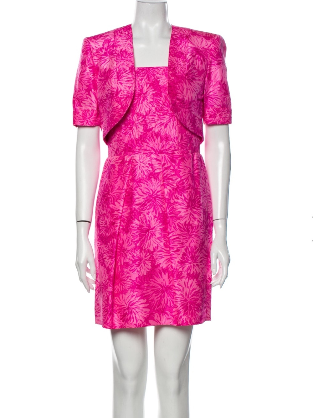 Vintage Luxury Louis Feraud
Silk Floral Print Mini Dress Short Jacket Set